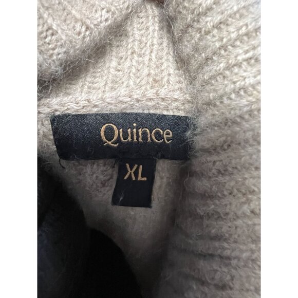 Quince Mongolian Cashmere Fisherman Turtleneck Sweater Oatmeal, timeless, scandi - Picture 5 of 7